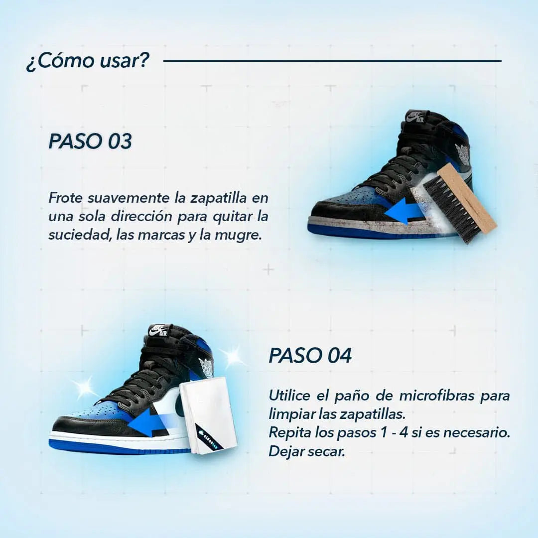 Foam Pack - Limpieza de Tenis - pasos 3 y 4