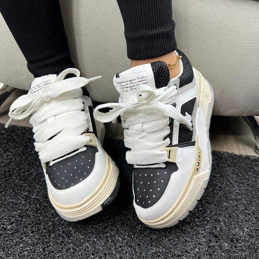 Tenis Amiri MT para Dama - Blanco Negro Beige