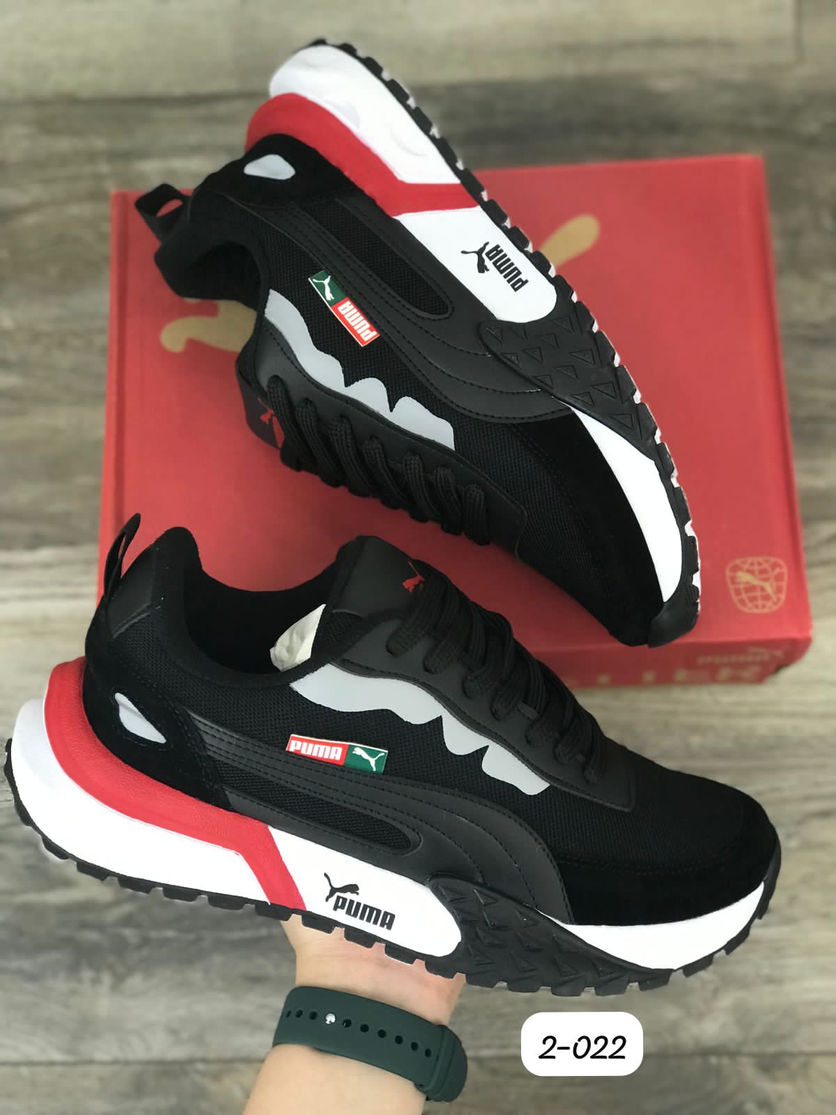 Tenis Puma Ferrari para Caballero - Negro Rojo